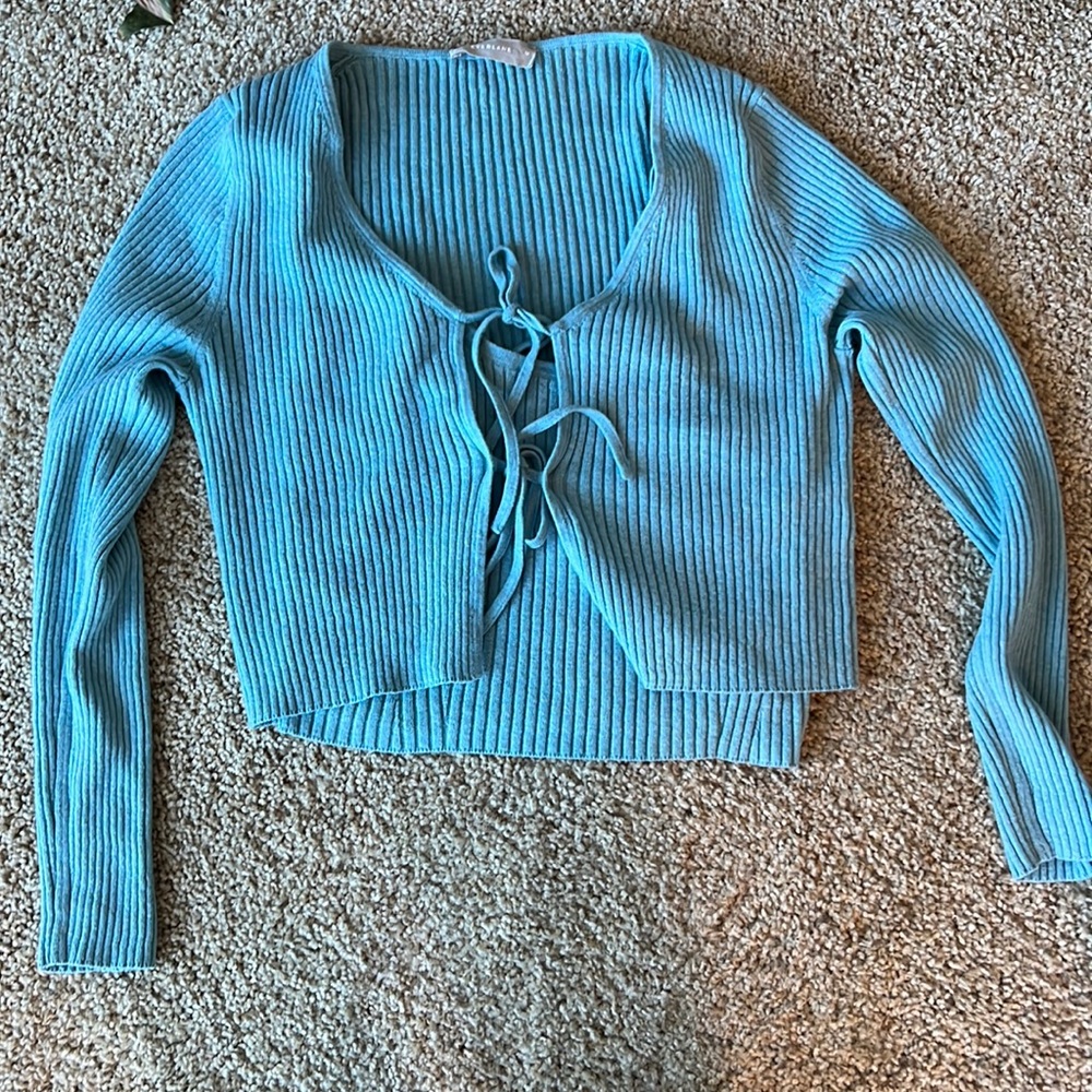 Blue cardigan set
